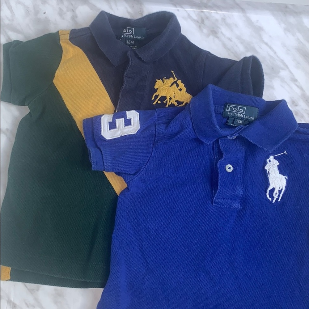 Boys Lot of 2 Polo Collared Shirts size 12 months